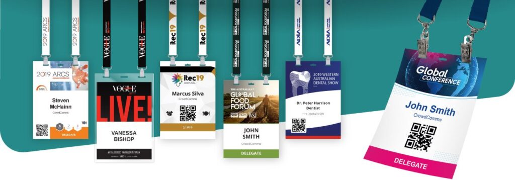 Eco badges, Name badges, event badges, lanyards