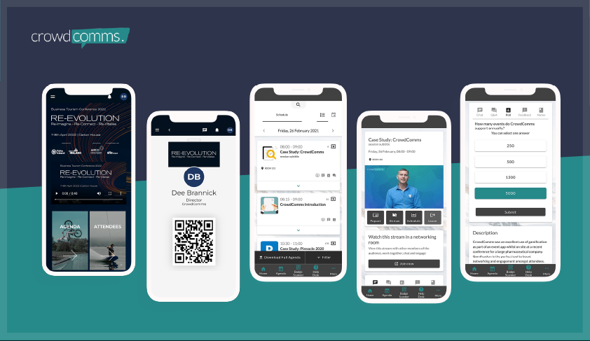 Event App, Mobile Event App, Mobile App, Event Tech, Customisable App, CrowdComms